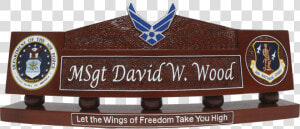 Usaf Emblem Desk Nameplate   Chocolate  HD Png Download