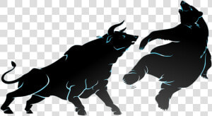 Bullish Vs Bearish Png Hd   Bull And Bear In Stock Market  Transparent Png