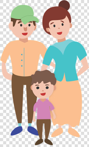 Family  Characters  Illustration  Child  Core Family   Cartoon  HD Png Download