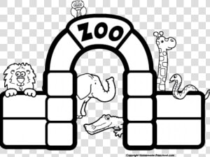 Zoo Entrance Clipart Black And White  HD Png Download