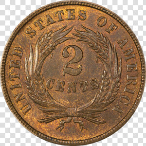 1865 Two Cent Reverse   سکه امریکا  HD Png Download