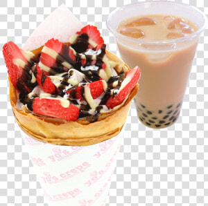 Any Crepe Boba Drink   Sundae  HD Png Download