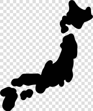 Japan Map Silhouette At Getdrawings   Japan Map Icon Black  HD Png Download