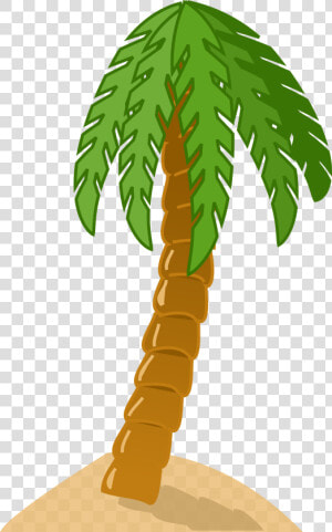 Free Palm Tree On Sand Clipart Clipart And Vector Image   Palm Tree Clip Art  HD Png Download