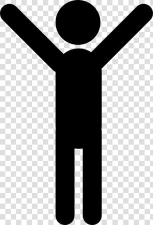 Man Standing With Arms Up Vector   Man Standing Icon Png  Transparent Png