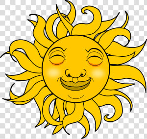 Clipart Smiling Sun Face   Smiling Sun Gif  HD Png Download