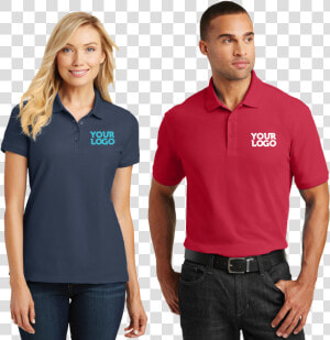 Pique Core Polo Shirt Red And Navy   Port Authority Ladies Core Classic Pique Polo L100  HD Png Download