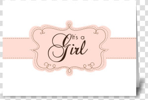 It S A Girl Birth Announcement Greeting Card   Greeting Card Design Png  Transparent Png