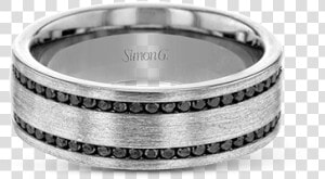 14k White Gold Men S Ring   Mens White Gold  amp  Black Diamond Wedding Band  HD Png Download