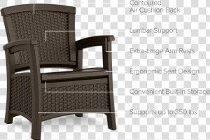 Stylish Suncast Outdoor Furniture Corporation Within   Outdoor Chairs With Storage  HD Png Download