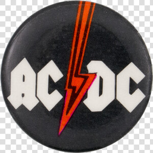 Ac dc Red Lightening Bolt Music Button Museum   Emblem  HD Png Download