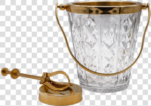 Vintage Val St Lambert Crystal Cocktail Ice Bucket   Serveware  HD Png Download