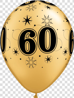 Black And Gold Balloons 60   Png Download   60th Birthday Balloon Png  Transparent Png