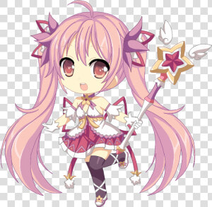  anime  manga  magic  witch  chibi  cute  cartoon  pink   Anime Girl Chibi Witch  HD Png Download