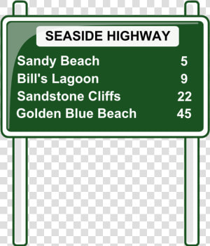 Road Distances Sign   Highway Signs Clip Art  HD Png Download