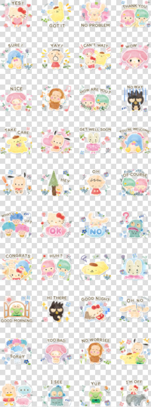 Sanrio Characters Line Sticker Gif  amp  Png Pack  Transparent Png