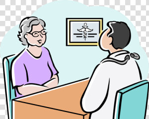 Picture Of A Doctor S Office Free Download Clip Art   Doctor And Patient Drawing  HD Png Download