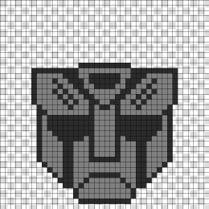 Autobot Transformers Perler Bead Pattern   Bead Sprite   Pixel Art Logo Transformers  HD Png Download