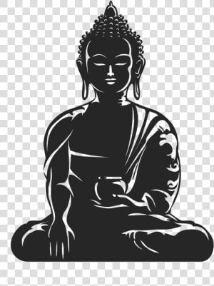 Buddhism Buddhist Meditation Clip Art   Logo Silhouette Buddha Vector  HD Png Download