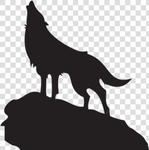 Howling Wolf Silhouette Png Vector   Wolf Howling Clipart  Transparent Png