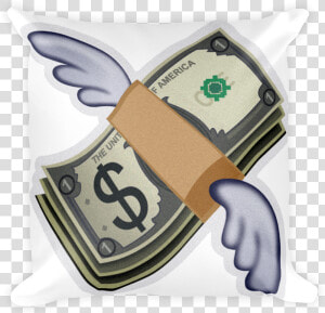 Emoji Pillow Money With Wings Just Emoji Png Emoji   Money Emoji Png  Transparent Png