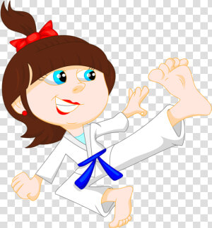 Karate Clipart Chibi   Girl Karate Cartoon Png  Transparent Png