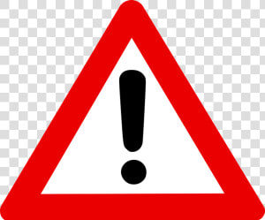 Warning Sign  Exclamation Mark In Red Triangle  Alert   Warning Sign Svg  HD Png Download