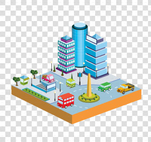 Isometric City Vector Png  Transparent Png