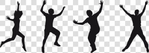 Silhouette Jumping For Joy  HD Png Download