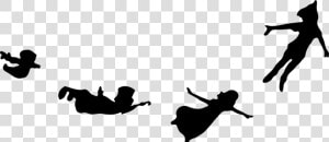 Peeter Paan Peter Pan Tinker Bell Youtube Silhouette   Silhouette Peter Pan Png  Transparent Png