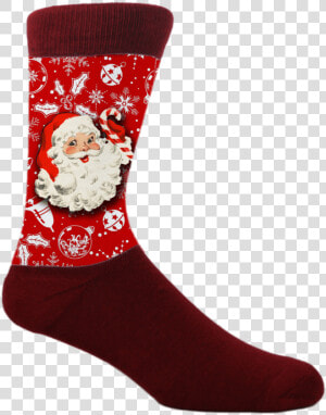 Moxy Socks Vintage Santa Clause Christmas Red Dye Sublimated   Christmas Stocking  HD Png Download