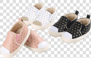 Petite Bello Shoes Gold Polka Dot Shoes   Slip on Shoe  HD Png Download