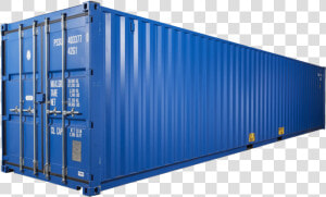 Blue   40ft Container  HD Png Download