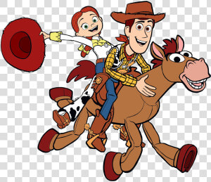 Toy Story Woody Riding Bullseye  HD Png Download