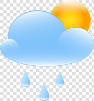 Partly Cloudy With Sun And Rain Weather Icon Png Clip  Transparent Png