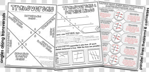 Transversals  amp  Parallel Line Theorems   Transversals And Parallel Lines Notes  HD Png Download