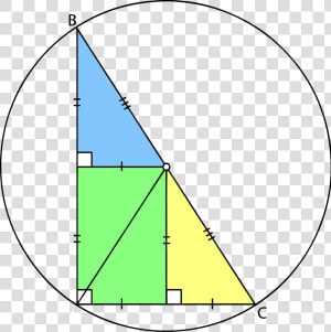 Right Triangle Mid Point Along Long Edge And Circumcenter   Bisector Of A Right Triangle  HD Png Download