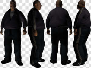 Grand Theft Auto   Gta San Andreas Skin Fat Black  HD Png Download