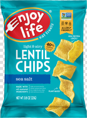 Enjoy Life Sea Salt Lentil Chips  HD Png Download