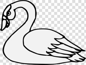 Line Drawing At Getdrawings   Heraldic Swan  HD Png Download