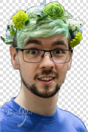 Transparent Jacksepticeye Flower Crown   Dantdm Wearing A Flower Crown  HD Png Download