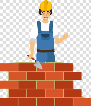 Construction Worker Clipart   Bricklayer  HD Png Download