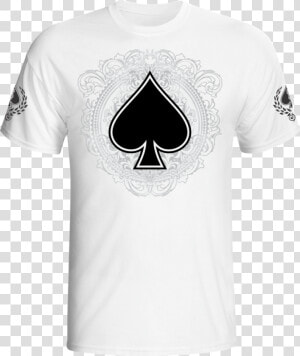 Suitsu T shirt Spade White black   Crescent  HD Png Download