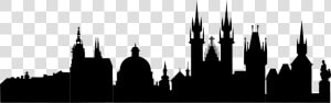 Silhouette Prague Mosque Skyline Vector Black Church   Silhouette Prague Skyline  HD Png Download