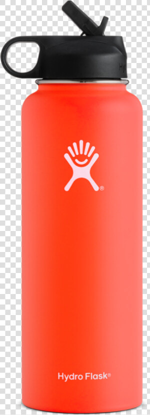 Red Hydro Flask With Straw  HD Png Download