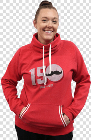 150 Years Of Baseball Women S Cowl Neck Sweatshirt   Hoodie  HD Png Download