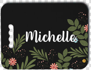 Dark Florals Personalized Kneeling Pad title Dark   Floral Design  HD Png Download