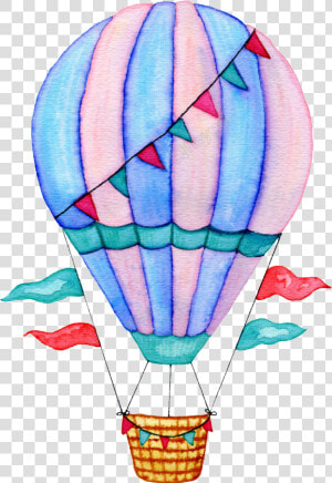 Transparent Watercolor Balloons Png   Hot Air Balloon Watercolor Png  Png Download