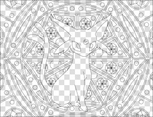 Espeon Pokemon Coloring Page   Adult Coloring Pages Pokemon  HD Png Download