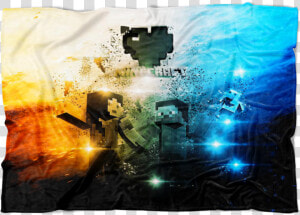 Minecraft Fleece Blanket Minecraft Love Commando Black   Poster  HD Png Download